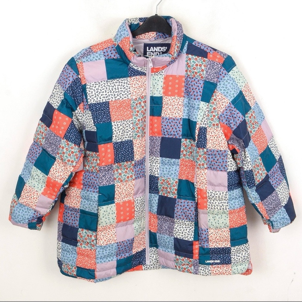 Lands' End Puffer Patchwork Jacket - image 8